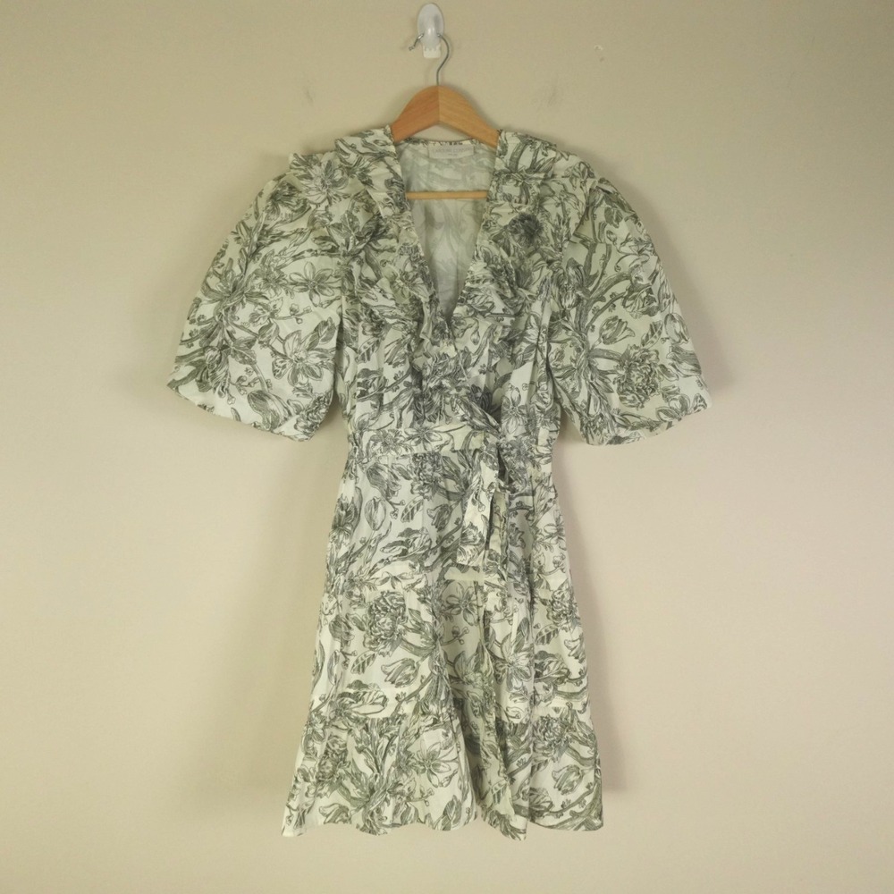 Caroline Constas Dress Floral Mini Wrap